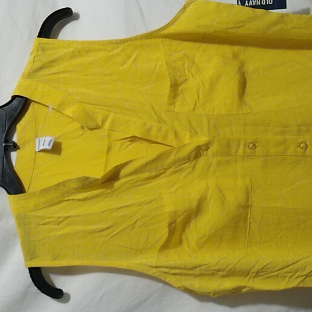 (BX14) SALE! NWT Old Navy Rayon Yellow Tunic ๐ Sz.M - Picture 2 of 9
